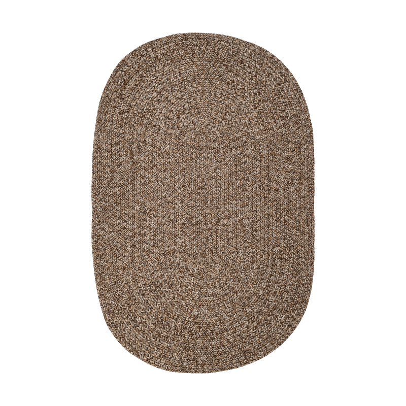 Tapis brun intérieur/extérieur Seline, Ovale 10 pi x 13 pi
