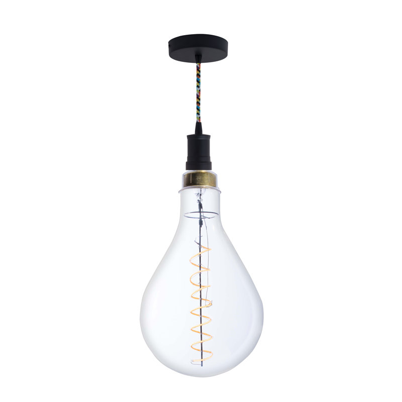 LED Arkin 4 Watt 13" Pear Shaped Bulb and Pendant Kit, Black