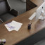 Bureau brun clair + bois massif rectangulaire noir + bureaux en fer-108304539-108304540