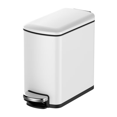 Poubelle de salle de bain 1,6 gallon / 6L avec couvercle à fermeture en douceur