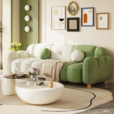 Modern Simple Cream-style Green Sofa