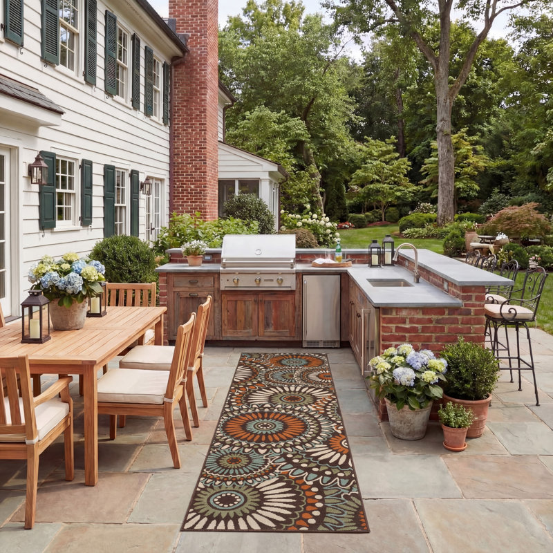 Centeno Performance Floral Indoor/Outdoor Area Rug, Runner 2'3" x 8'