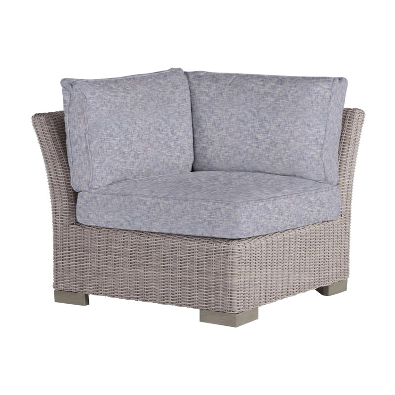 Club Woven Patio Lounge Chair with Cushions, Oyster, Dove Sunbrella® Linen, Welt