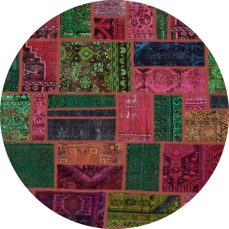 Tapis abstrait moderne 5644, Rond 8 pi