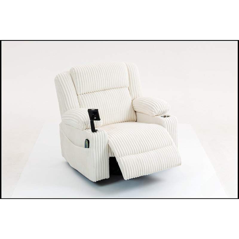 Power Swivel Rocker Recliner Chair With Massage, Heat, USB/Type-C Charging, Infinite Position For Ultimate Comfort And Convenience