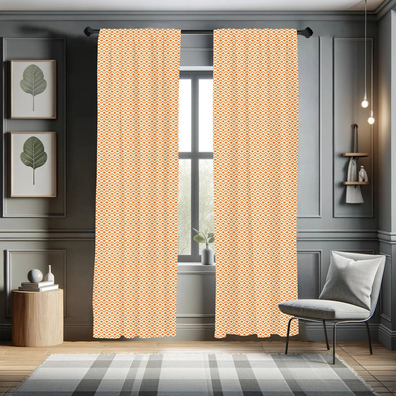 Semi-Sheer Rod Pocket Curtain Panels, 28" x 84"