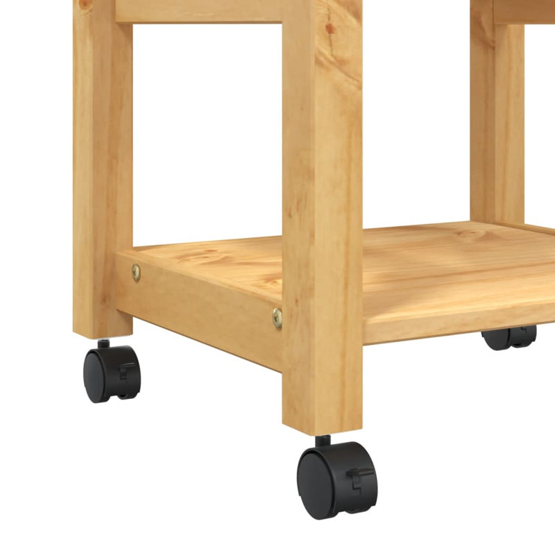 Solid Wood Bar Cart, Honey