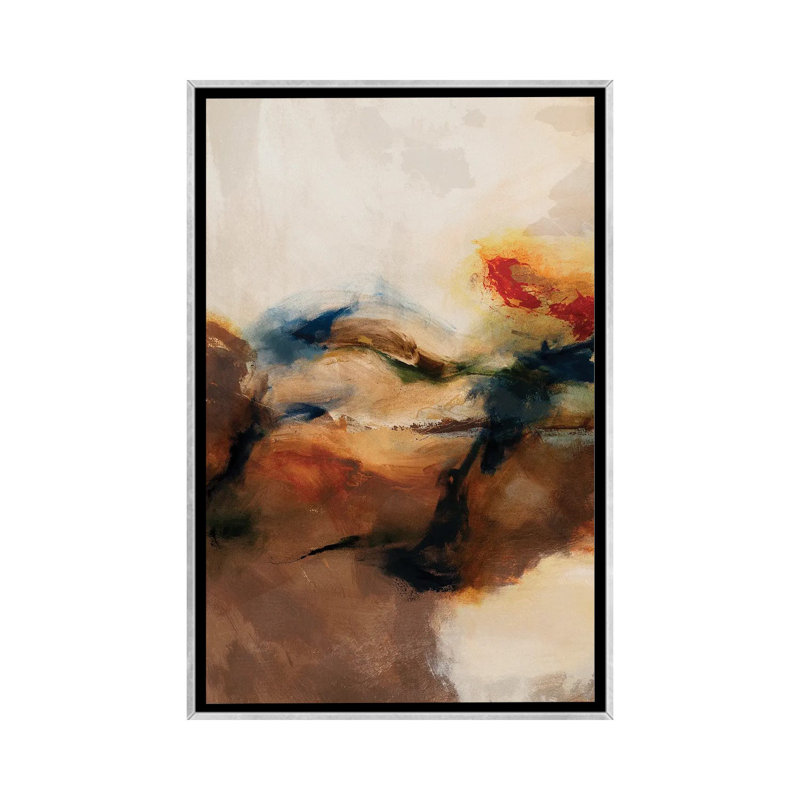 «Merge II», reproduction d'art sur toile encadrée, H 26 po x l 18 po, Toile à cadre flottant sans passe-partout, Argent
