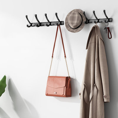Naulesh Aluminium 8 - Hook Wall Mounted Coat Rack