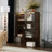 LED Lighted 51.2'' Tall Display Cabinet with Tempered Glass Door and Metal Frame
