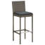 Ensemble de bar pour patio 3 pièces Wildon Home® en bois massif noir d'acacia et de rotin poly-1995178474