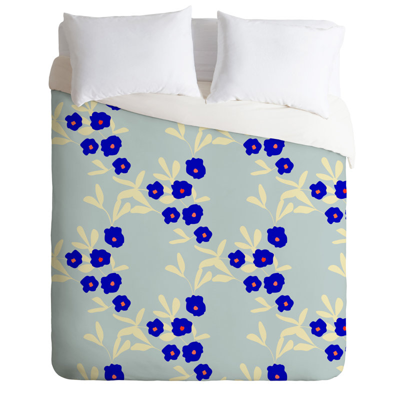 Ensemble de housse de couette Blue Bells, Housse de couette simple / simple TG et 1 taie dé