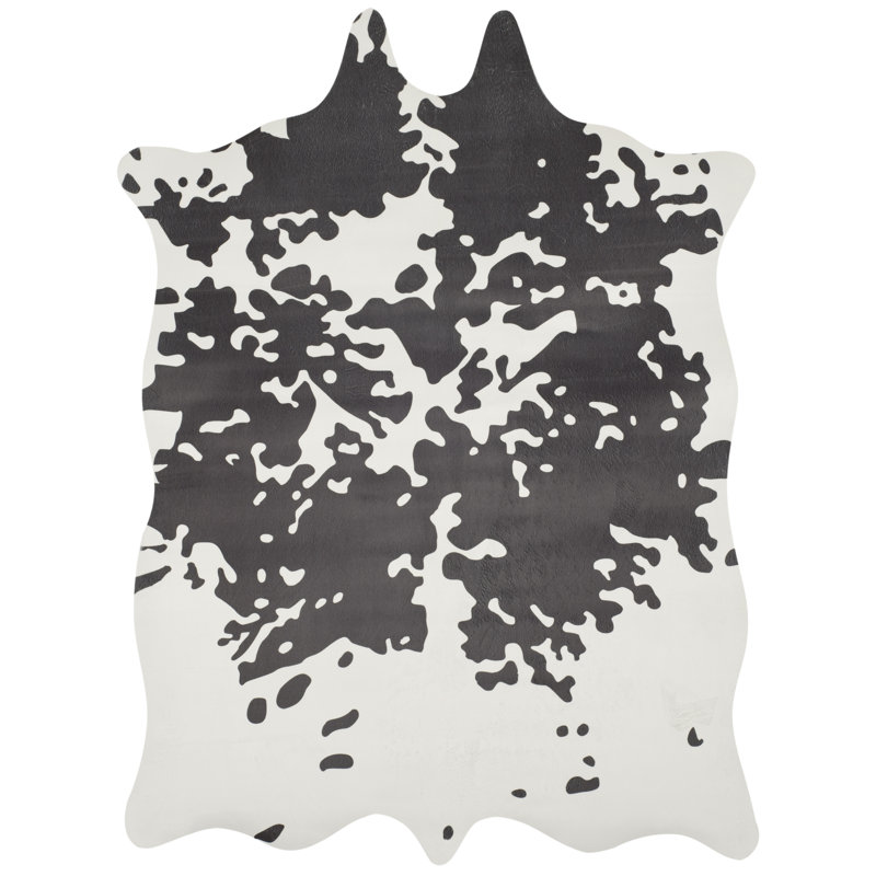 Faux Hide Animal Print Handmade Tufted Gray/White Area Rug