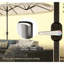 Très grand parasol d'extérieur pour terrasse, rectangulaire, avec frange et manivelle-1969062699