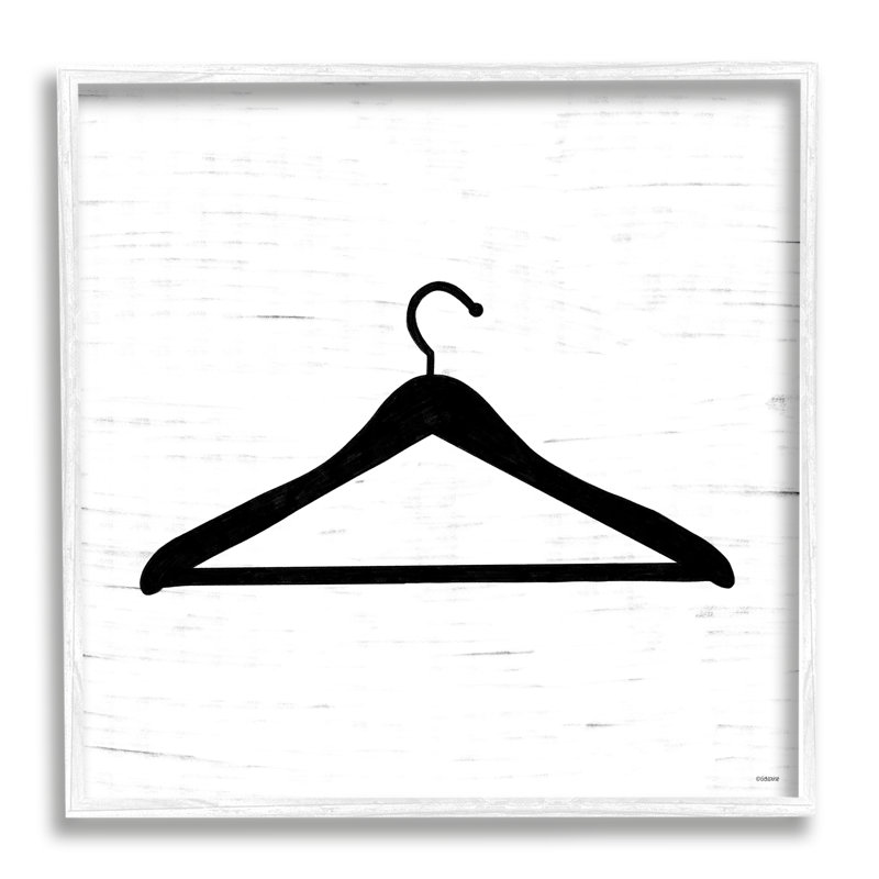 «Hanger Laundry Bathroom Design», impression sur toile, H 12 po x l 12 po x P 1,5 po, Giclée encadrée blanc bord de mer