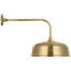 Thomas O'Brien, "Academy 20" Rex Barn Light in Hand-Rubbed Antique Brass with 16" Rockhouse Shade-597411722