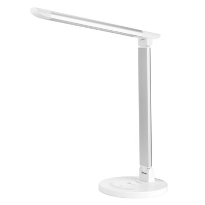 Hernandes 43Cm Silver Desk Lamp with USB and Outlet