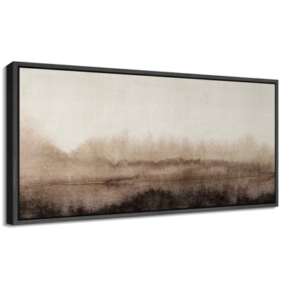 «Serene Misty Landscape in Soft Browns», art moderne