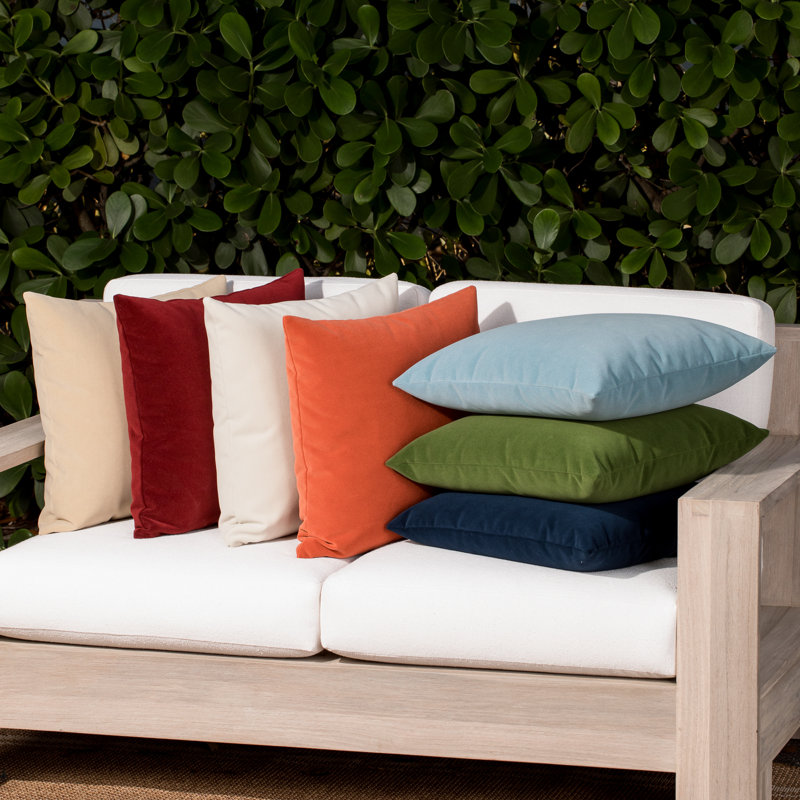 Lush Velvet Performance Pillow Cover & Insert, Tiffany, Square