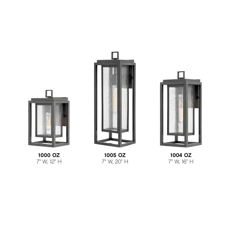 Medium Wall Mount Lantern, Oil Rubbed Bronze, 16" H x 7" W x 6.75" D