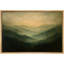 «Misty Green Mountain Range Tranquil Nature Landscape», reproduction d'art sur toile encadrée-120420027-120420028