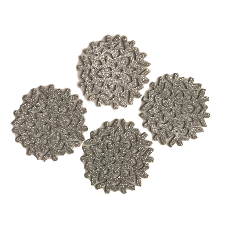 Round 4 Piece Coaster Set, Silver