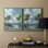 Impression encadrée Coastal Palm Tree I-Premium - prêt à être accroché - aucun clou requis - aucun clou requis