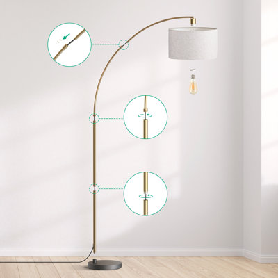Salcedo 78.4" Arched Floor Lamp