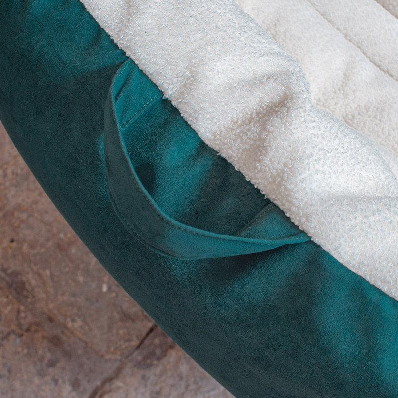 Fauteuil poire standard classique, 100 % polyester vert
