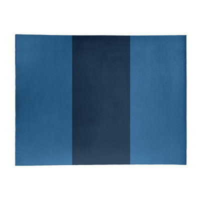 Tapis bleu/blanc rayée lake