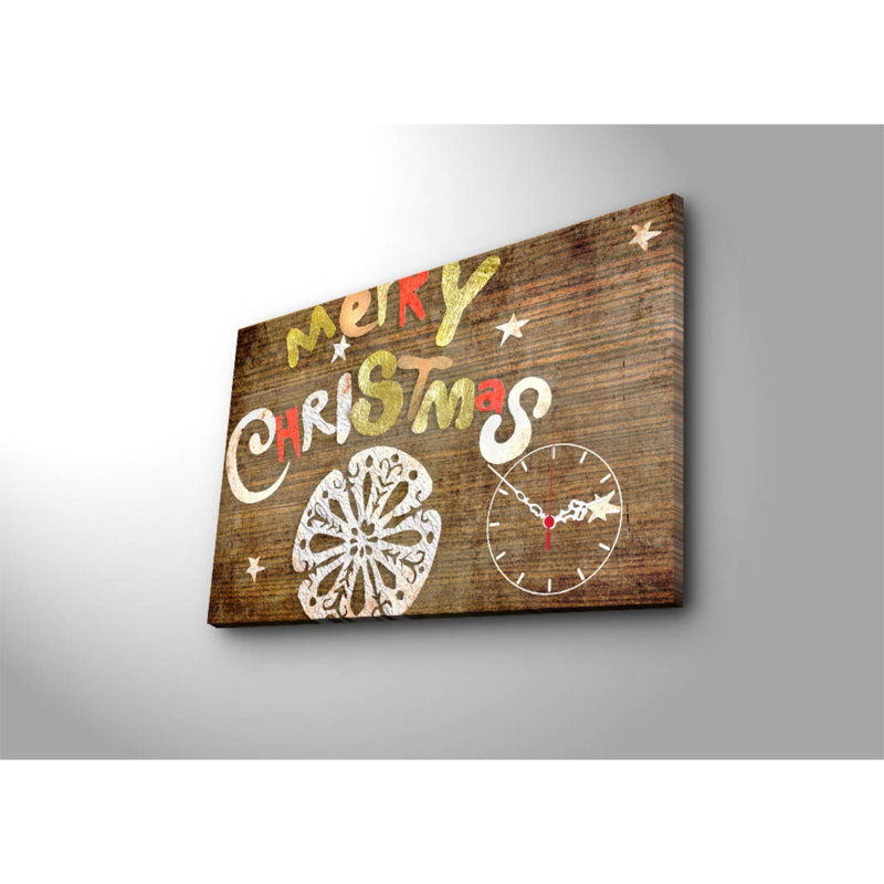 Horloge murale 17,7 po x 27,6 po Elegant Toile 100% suède avec cadre 100% bois (épaisseur: 1,2 po) | Parfait pour le salon, le bureau et la chambre à coucher, et pour une pièce élégante et fonctionnelle