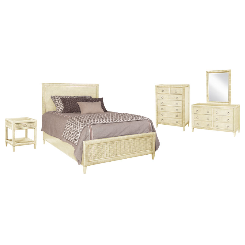 Naples Platform 3 Piece Bedroom Set, Java, 3 Pcs. Bed, Nightstand, Dresser, Queen