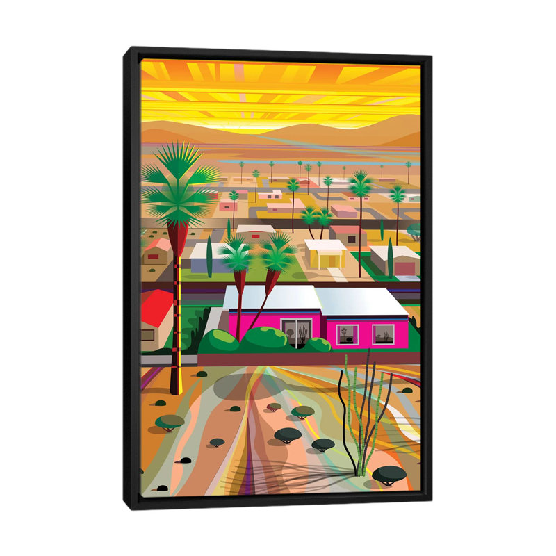 «Twentynine Palms, Vertical», impression sur toile, H 26 po x l 18 po x P 1,5 po, Toile avec cadre noir, Pas de tapis