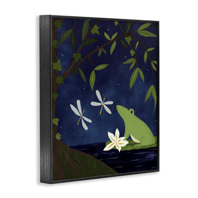  Grenouille dans la forêt de nuit, estampe numérique par Michelle Ingari Designs
