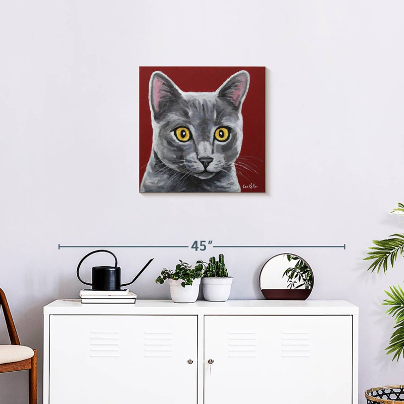 Crowle gris chat Oliver, H 20 po x l 20 po