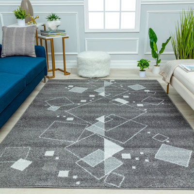 Tapis gris anthracite Azalea