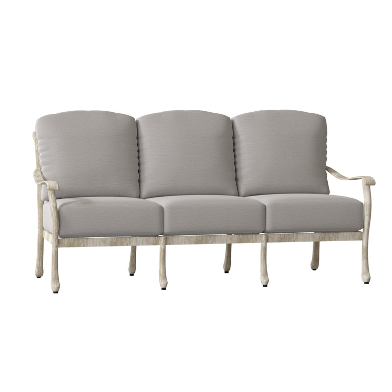 Canapé de patio de 77,75 po Casa, Brun châtaigne, Impact Vapor gris Sunbrella®