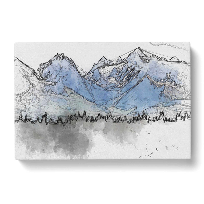 Rocky Mountains In Alaska In Abstract - Wrapped Canvas Print, 40cm H x 60cm W x 3cm D