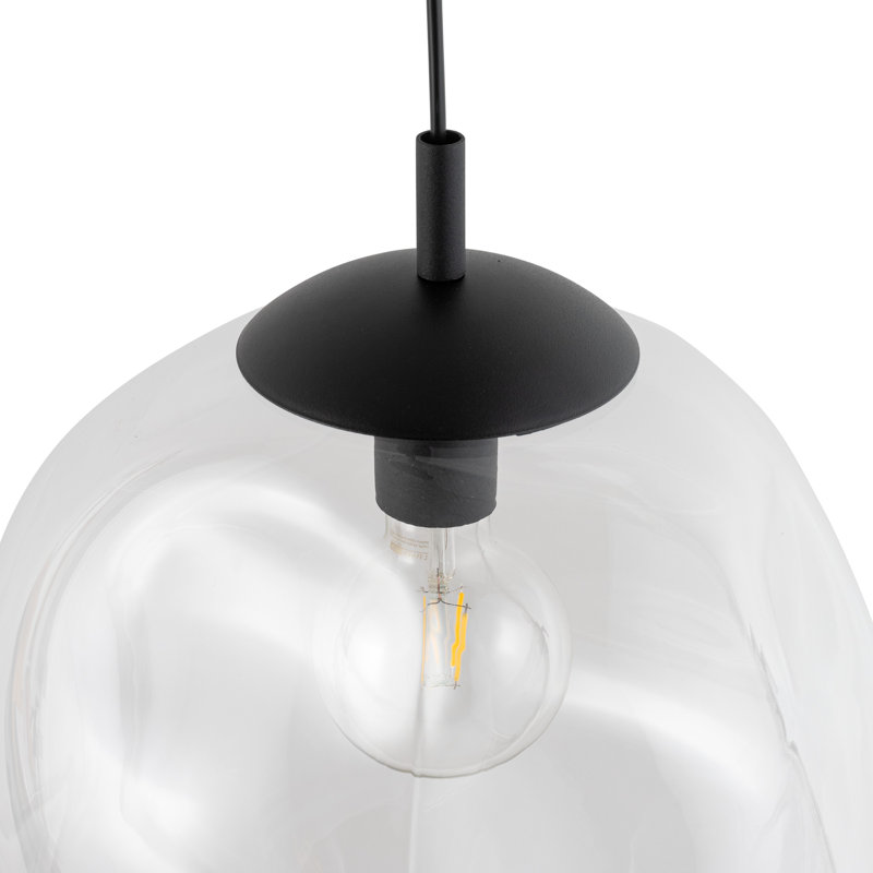 Bavan 1 - Light Stainless Steel Novelty Pendant, Transparent
