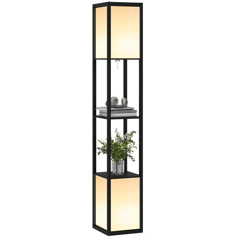 Niks 156cm Column Floor Lamp, Black