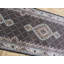 Tapis de couloir noir / brun noué à la main de conception unique 2 pi 8 po x 8 pi 2 po Harrogate