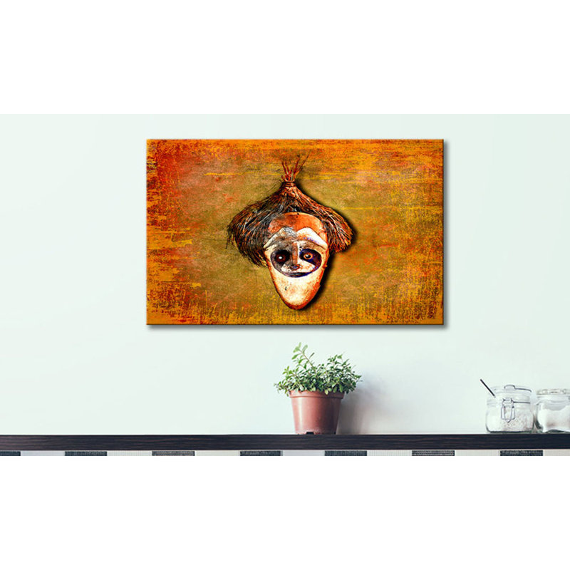 Block Head - Wrapped Canvas Print, 80cm H x 100cm W, 100% cotton canvas