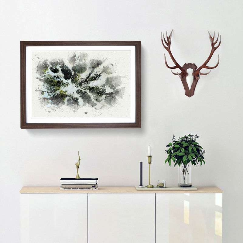 Tree Tops in Abstract - Framed Print, Walnut, 50cm H x 76cm W x 2cm D