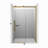 44"-48" W x 76" H Reversible Frameless Single Sliding Shower Door With 3/8"Clear Tempered Glass-99356170