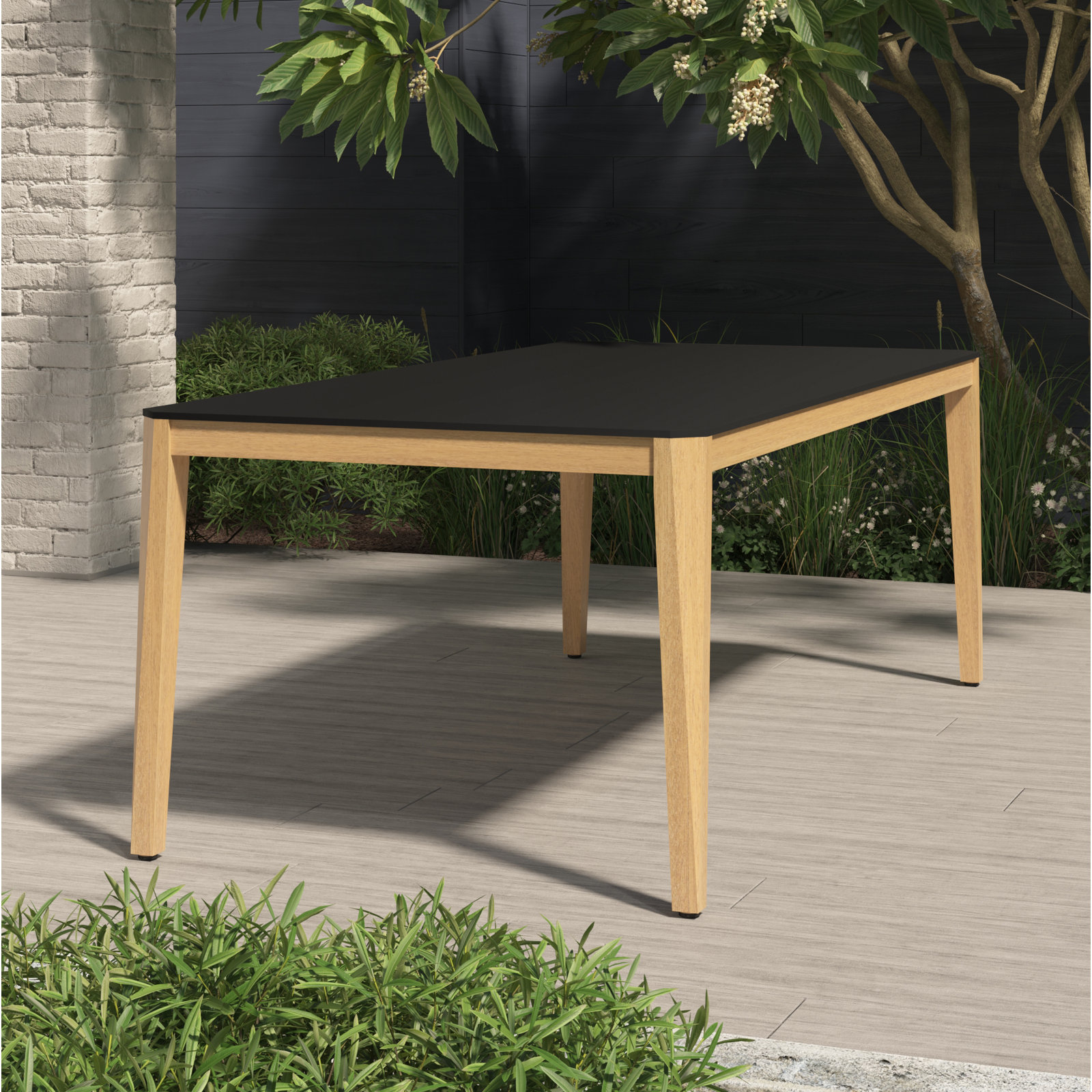 Leterra 85" Eucalyptus Patio Dining Set