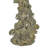 Peacock Side Table with White Marble Top | Decorative Sculptural End Table | Aluminum Base | Antique Brass Accent Table for Living Room | 10x10x29"-1605649659