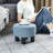 12.4'' Wide Round Footstool Ottoman-957472848