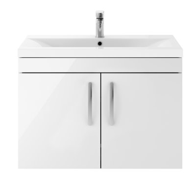 810mm Single Bathroom Vanity with Integrated Ceramic Basin