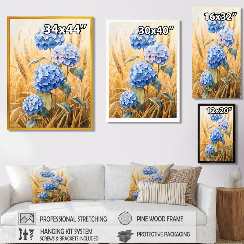 Annawan - Art mural sur toile à motif floral, H 40 po x l 30 po, Noir, noir, noir, noir