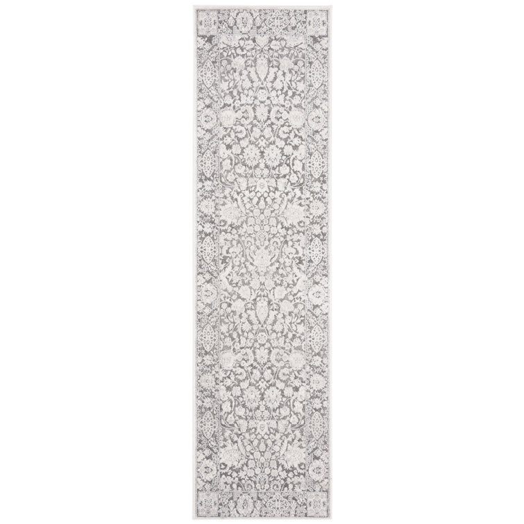 Calidia Oriental Dark Gray/Cream Area Rug